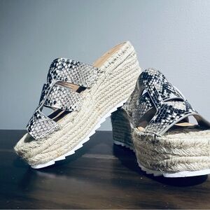 Marc Fisher Snakeskin Platform Sandals